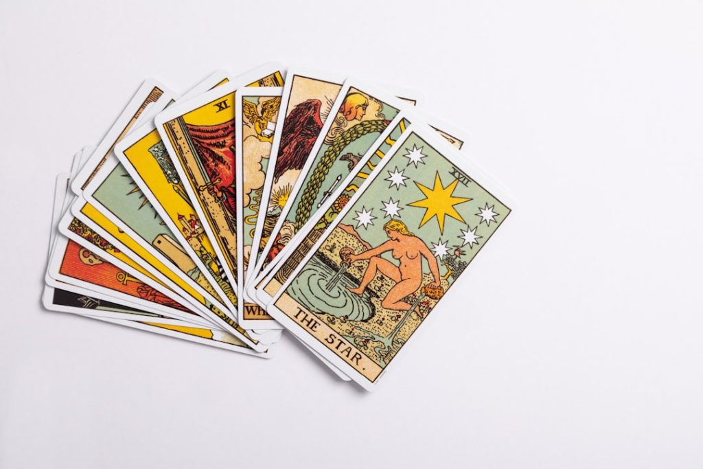 a-deck-of-tarot-cards-on-a-white-surface-xzhilkqs2mk Rider Waite Major Arcana cards, full pack for sale here: https://bit.ly/30Y4uAc